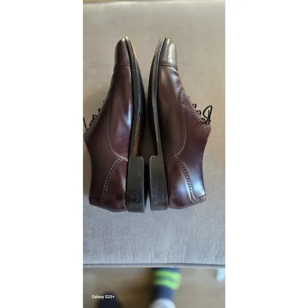 Bostonian Stockbridge Men's Maroon Leather Shoes Size 10.5 D Pre-owned